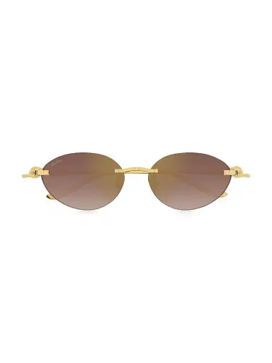 Cartier Women's Panthère Classic 58MM Oval Sunglasses - Brown Multi Gold | Thumbnail 2 Cartier Women's Panthère Classic 58MM Oval Sunglasses - Brown Multi Gold | Thumbnail 2