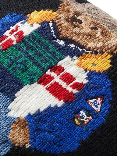 Ralph Lauren RL Bear Knit Throw Pillow | Thumbnail 4