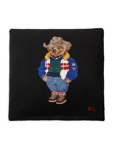 Ralph Lauren RL Bear Knit Throw Pillow | Thumbnail 1