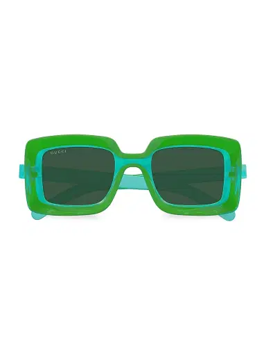 Gucci Women's Sunset Boulevard 51MM Squared Sunglasses - Green Green | Thumbnail 2