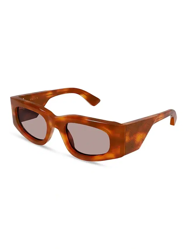 Gucci Women's Oblique 51MM Squared Sunglasses - Brown