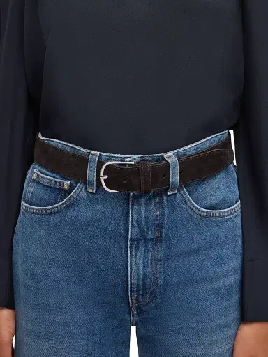 TOTEME Women's Wide Suede Trouser Belt | Thumbnail 2