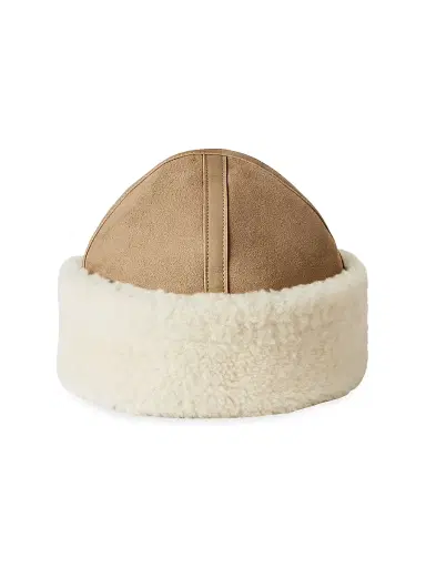 Toteme Women's Shearling Winter Hat - Biscuit | Thumbnail 1 Toteme Women's Shearling Winter Hat - Biscuit | Thumbnail 1