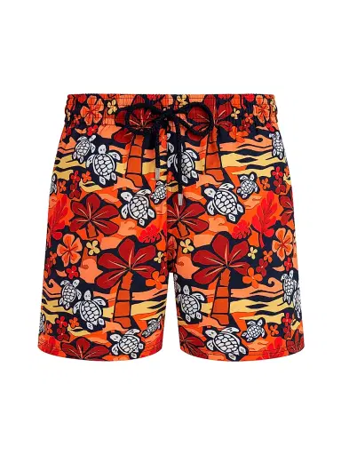 Vilebrequin Men's Turtles & Palm Trees Swim Shorts - Abricot - Size XXL | Thumbnail 1