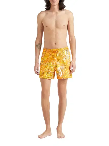 Vilebrequin Men's Cruise Palm Tree Swim Trunks - Mangue - Size Medium | Thumbnail 2 Vilebrequin Men's Cruise Palm Tree Swim Trunks - Mangue - Size Medium | Thumbnail 2