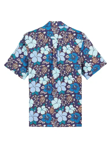 Vilebrequin Men's Silk Bowling Shirt - Minuit - Size XL | Thumbnail 3