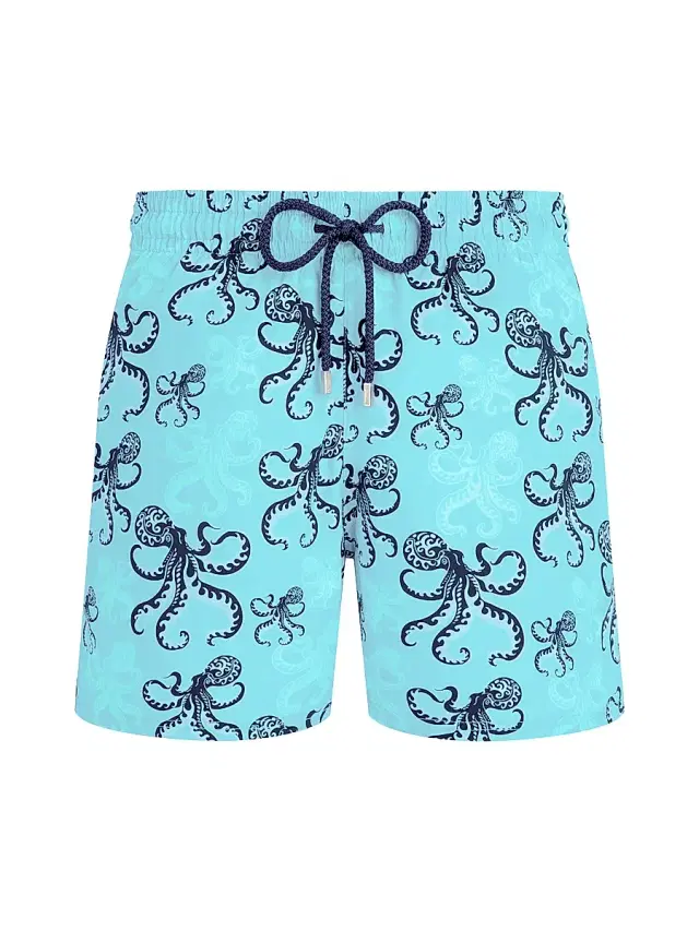 Vilebrequin Men's Octopus Swim Shorts - Bora Bora - Size Small