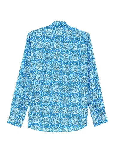 Vilebrequin Men's Graphic Turtle Button-Front Shirt - Palace - Size XL | Thumbnail 3