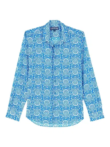 Vilebrequin Men's Graphic Turtle Button-Front Shirt - Palace - Size XL | Thumbnail 1