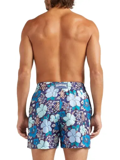 Vilebrequin Men's Floral Silk Bermuda Shorts - Minuit - Size Medium | Thumbnail 4 Vilebrequin Men's Floral Silk Bermuda Shorts - Minuit - Size Medium | Thumbnail 4