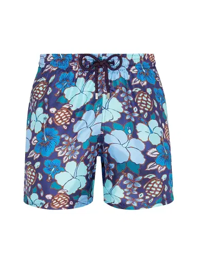 Vilebrequin Men's Floral Silk Bermuda Shorts - Minuit - Size Medium | Thumbnail 1 Vilebrequin Men's Floral Silk Bermuda Shorts - Minuit - Size Medium | Thumbnail 1