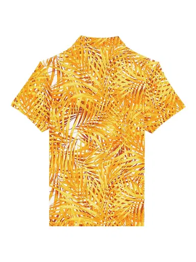 Vilebrequin Men's Palm Leaves Stretch Polo Shirt - Mangue - Size XXL | Thumbnail 3