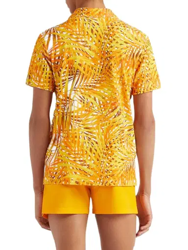 Vilebrequin Men's Palm Leaves Stretch Polo Shirt - Mangue - Size XXL | Thumbnail 5