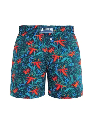 Vilebrequin Men's Tropical Flower Swim Trunks - Blue Marine - Size Medium | Thumbnail 2 Vilebrequin Men's Tropical Flower Swim Trunks - Blue Marine - Size Medium | Thumbnail 2