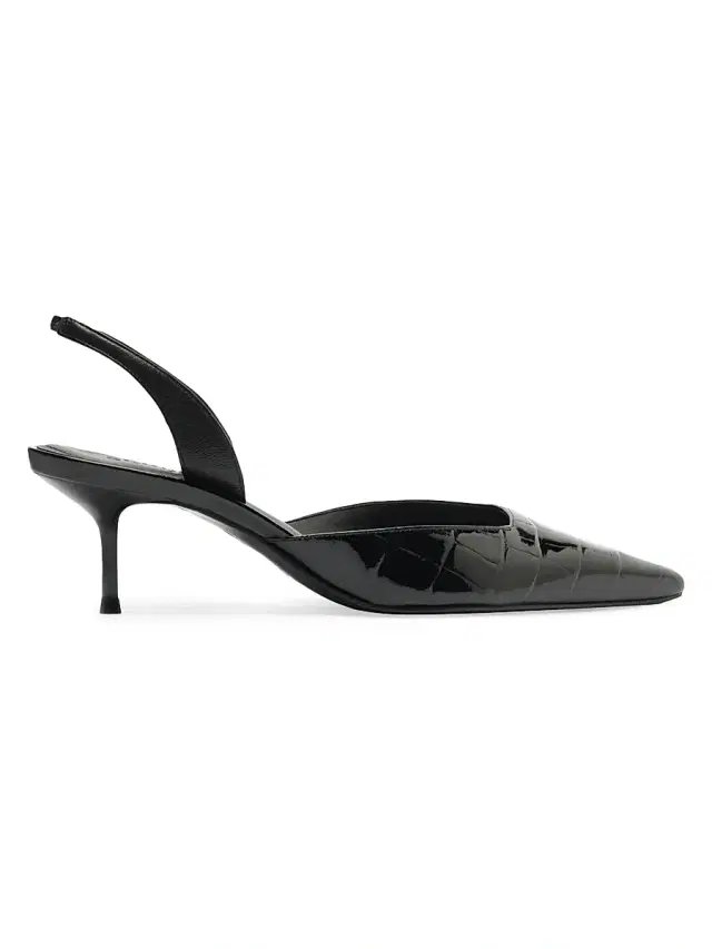 Women's Paola 65MM Leather Mid-Heel Pumps - Black
