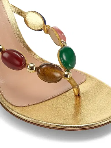 Gianvito Rossi Women's Shanti 70MM Thong Sandal - Mekong - Size 11.5 | Thumbnail 5 Gianvito Rossi Women's Shanti 70MM Thong Sandal - Mekong - Size 11.5 | Thumbnail 5