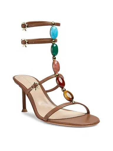 Gianvito Rossi Women's Shanti 70MM Nappa Leather Sandals | Thumbnail 2 Gianvito Rossi Women's Shanti 70MM Nappa Leather Sandals | Thumbnail 2