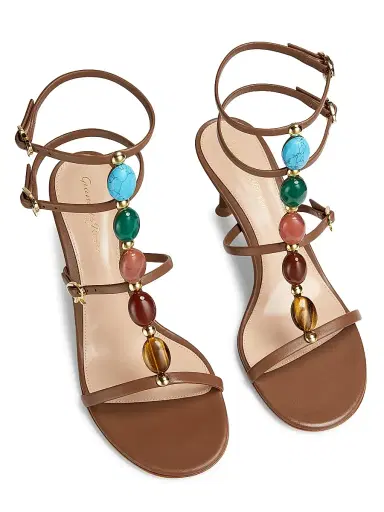 Gianvito Rossi Women's Shanti 70MM Nappa Leather Sandals | Thumbnail 4 Gianvito Rossi Women's Shanti 70MM Nappa Leather Sandals | Thumbnail 4