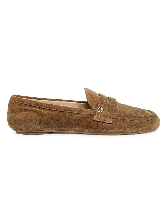 Gianvito Rossi Women's Giorgia Suede Loafers - Camel