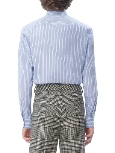 Valentino Garavani Men's VLogo Embroidered Cotton Shirt - White Azure - Size 15 | Thumbnail 4 Valentino Garavani Men's VLogo Embroidered Cotton Shirt - White Azure - Size 15 | Thumbnail 4