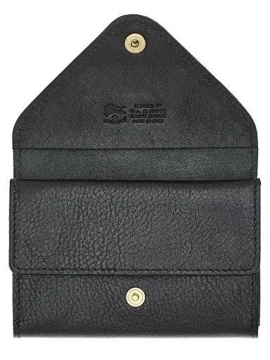 Il Bisonte Women's Uffizi Leather Envelope Card Case - Black | Thumbnail 2 Il Bisonte Women's Uffizi Leather Envelope Card Case - Black | Thumbnail 2