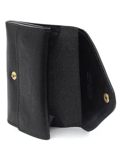 Il Bisonte Women's Uffizi Leather Envelope Card Case - Black | Thumbnail 3 Il Bisonte Women's Uffizi Leather Envelope Card Case - Black | Thumbnail 3