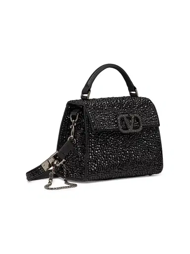 Valentino Garavani Women's Mini VSling Top Handle Bag with Sparkling Embroidery - Crystal | Thumbnail 2