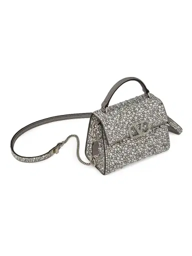 Valentino Garavani Women's Mini VSling Top Handle Bag with Sparkling Embroidery - Crystal | Thumbnail 12