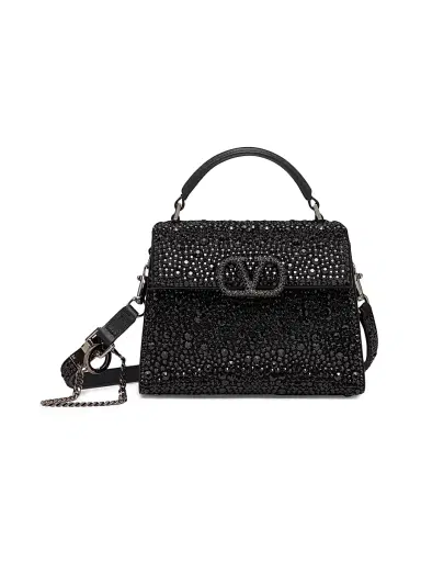 Valentino Garavani Women's Mini VSling Top Handle Bag with Sparkling Embroidery - Crystal | Thumbnail 1
