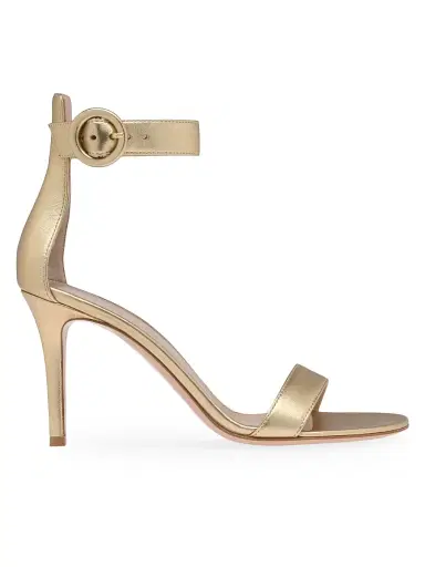 Gianvito Rossi Women's Portofino 85MM Metallic Leather Sandals | Thumbnail 1 Gianvito Rossi Women's Portofino 85MM Metallic Leather Sandals | Thumbnail 1