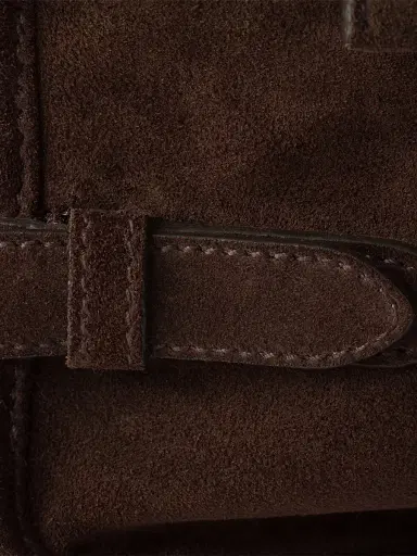 Prada Men's Suede Shoulder Bag - Dark Brown | Thumbnail 6