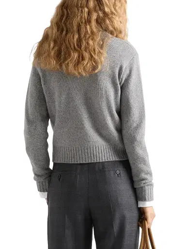 Prada Women's Re-Cashmere Cardigan - Grey | Thumbnail 3