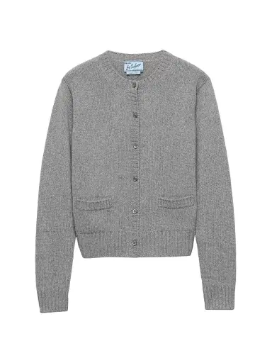 Prada Women's Re-Cashmere Cardigan - Grey | Thumbnail 1
