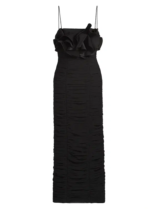 Acler Women's Walsworth Ruched Midi Dress - Black