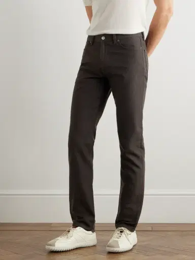 Zegna City Slim-Fit Tapered Cotton and Cashmere-Blend Trousers - Men | Thumbnail 3 Zegna City Slim-Fit Tapered Cotton and Cashmere-Blend Trousers - Men | Thumbnail 3