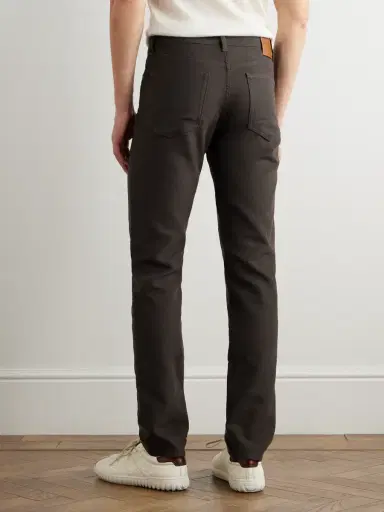 Zegna City Slim-Fit Tapered Cotton and Cashmere-Blend Trousers - Men | Thumbnail 4 Zegna City Slim-Fit Tapered Cotton and Cashmere-Blend Trousers - Men | Thumbnail 4
