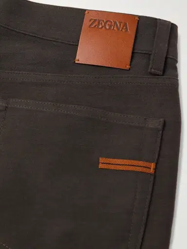 Zegna City Slim-Fit Tapered Cotton and Cashmere-Blend Trousers - Men | Thumbnail 5 Zegna City Slim-Fit Tapered Cotton and Cashmere-Blend Trousers - Men | Thumbnail 5