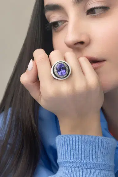 SUTRA Ceramic Tanzanite Ring | Thumbnail 2 SUTRA Ceramic Tanzanite Ring | Thumbnail 2