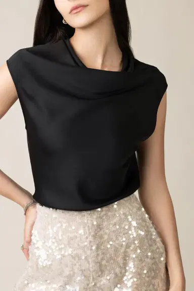 PHILOSOPHY Fluid Cowl Neck Sleeveless Top | Thumbnail 4