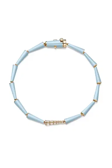 Melissa Kaye Pastel Blue Lola Linked Bracelet | Thumbnail 1