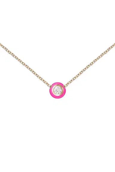 Melissa Kaye Small Neon Pink Audrey Pendant Necklace | Thumbnail 1
