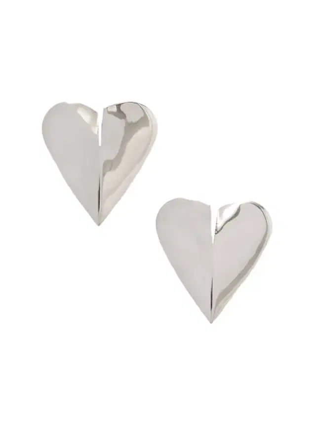Alaïa Torn Heart Oversized Silver-tone Earrings