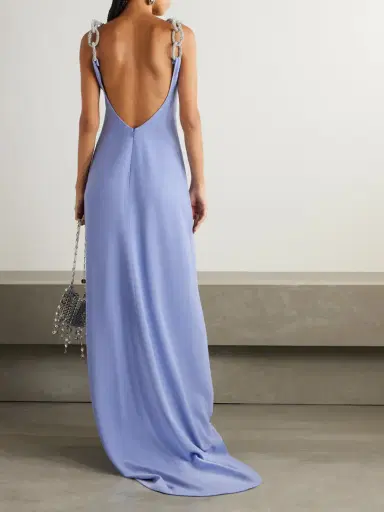 Stella McCartney Crystal-embellished Crepe Gown | Thumbnail 3 Stella McCartney Crystal-embellished Crepe Gown | Thumbnail 3