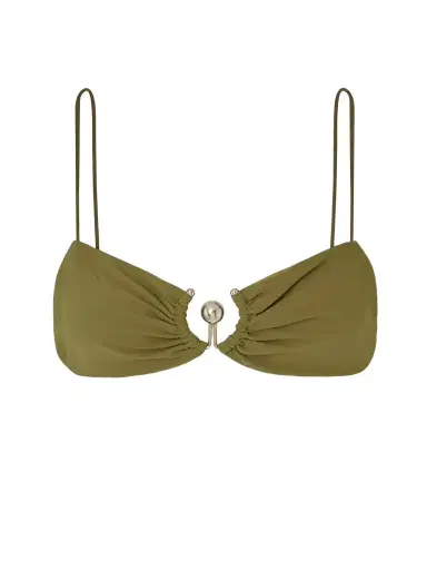 Christopher Esber Orbit Embellished Ruched Bikini Top | Thumbnail 1 Christopher Esber Orbit Embellished Ruched Bikini Top | Thumbnail 1