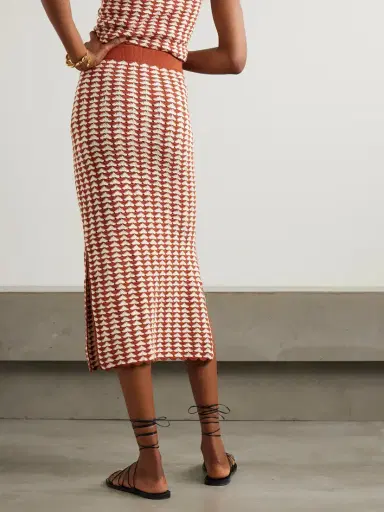 ESCVDO Motupe Crocheted Cotton Midi Skirt | Thumbnail 3