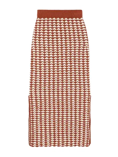 ESCVDO Motupe Crocheted Cotton Midi Skirt | Thumbnail 1