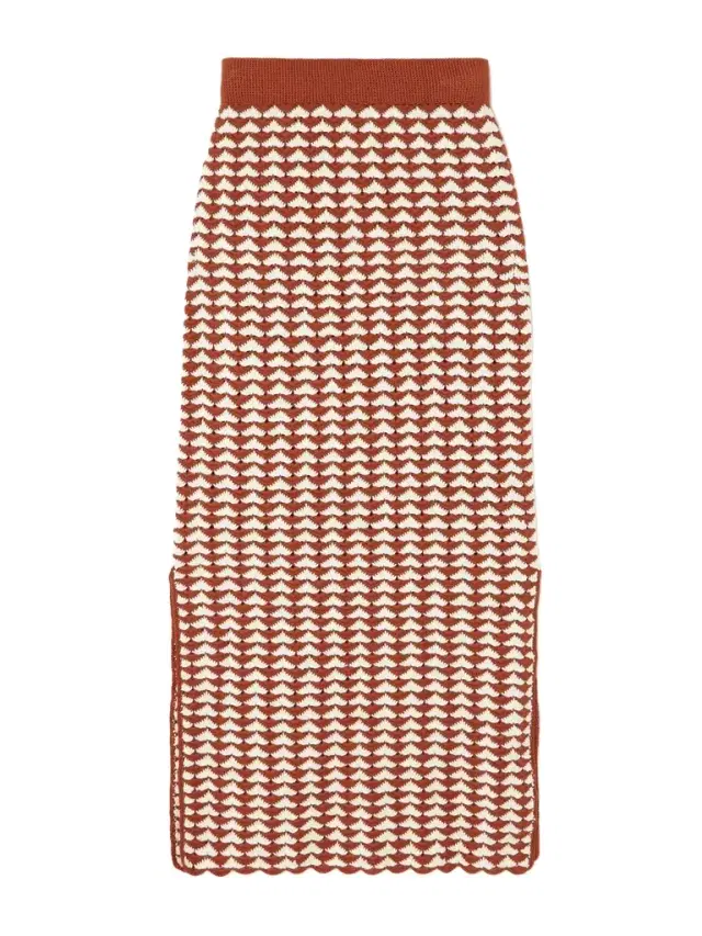 Motupe Crocheted Cotton Midi Skirt
