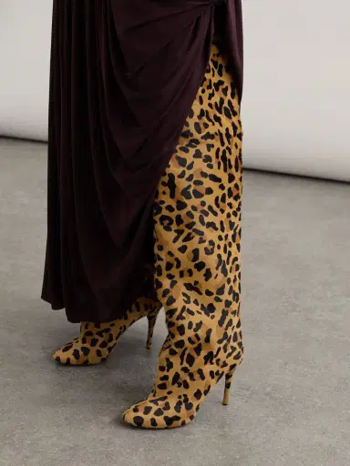 Alaïa Leopard-print Calf Hair Over-the-knee Boots | Thumbnail 2