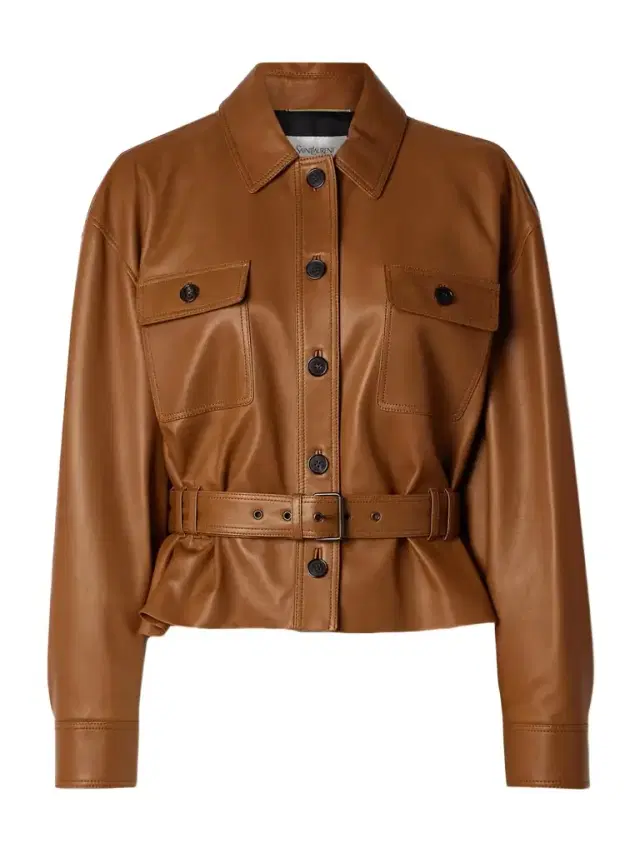 Belted Leather Jacket