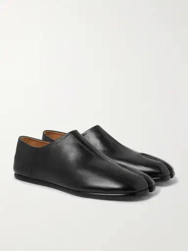 Maison Margiela Tabi Split-Toe Leather Collapsible-Heel Loafers - Men | Thumbnail 4